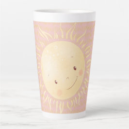 Een beetje zonnige roze op maat gemaakt latte mok