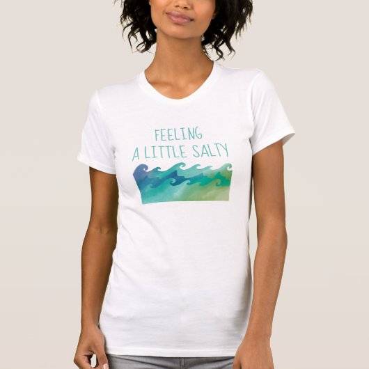 Een beetje zout strand golven t-shirt (Voorkant)