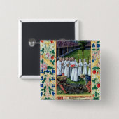 Een begrafenis vierkante button 5,1 cm (Voorkant /achterkant)