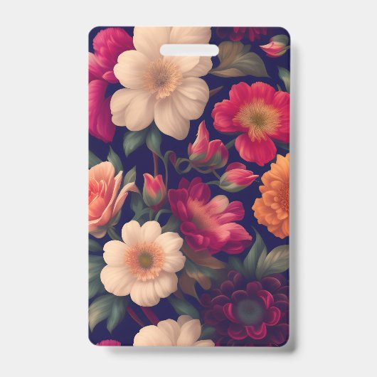 Een behang met een bloemmotief badge (Voorzijde)