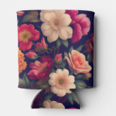 Een behang met een bloemmotief blikjeskoeler (Achterkant)