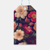 Een behang met een bloemmotief cadeaulabel (Voorkant)