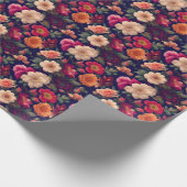 Een behang met een bloemmotief cadeaupapier (Hoek)