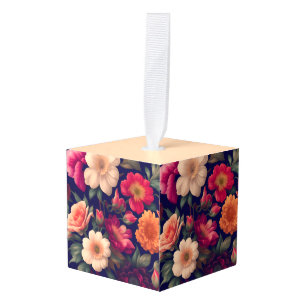 Een behang met een bloemmotief decoratie