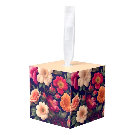 Een behang met een bloemmotief decoratie (Voorkant hoekig)