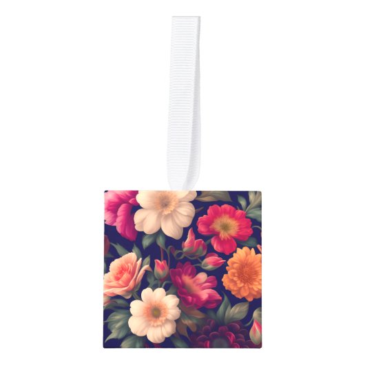 Een behang met een bloemmotief decoratie (Voorkant)