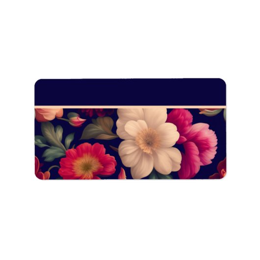 Een behang met een bloemmotief etiket (Voorkant)