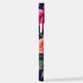 Een behang met een bloemmotief iPhone hoesje (Rechterkant)