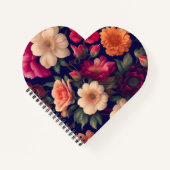 Een behang met een bloemmotief notitieboek (Voorkant)