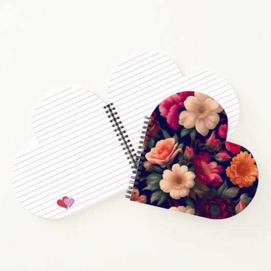 Een behang met een bloemmotief notitieboek (Binnen)