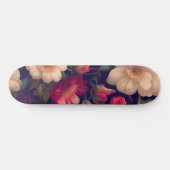Een behang met een bloemmotief persoonlijk skateboard (Horizontaal)
