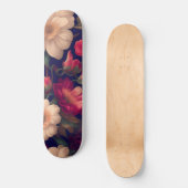 Een behang met een bloemmotief persoonlijk skateboard (Voorkant)