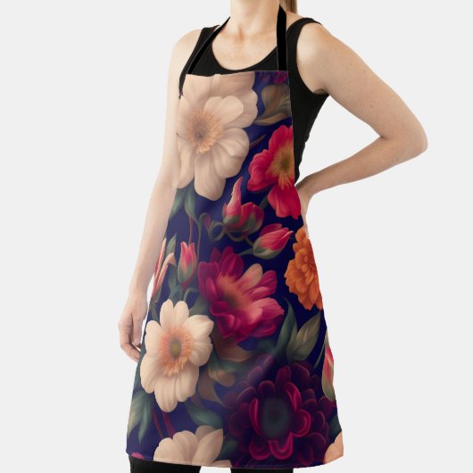 Een behang met een bloemmotief schort (Insitu)