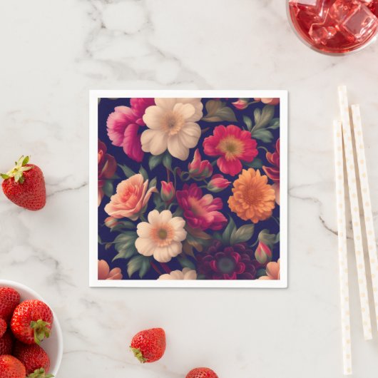 Een behang met een bloemmotief servet (Insitu)