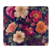 Een behang met een bloemmotief snijplank (Voorkant)