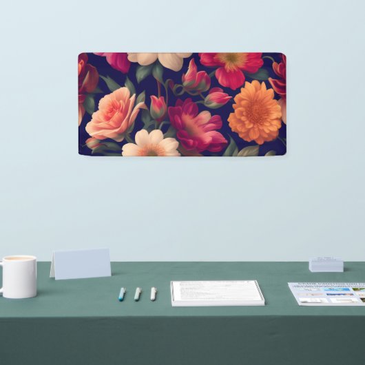 Een behang met een bloemmotief spandoek (Beurs)