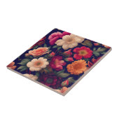 Een behang met een bloemmotief tegeltje (Zijkant)