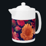 Een behang met een bloemmotief theepot<br><div class="desc">Een behang met een bloemmotief</div>