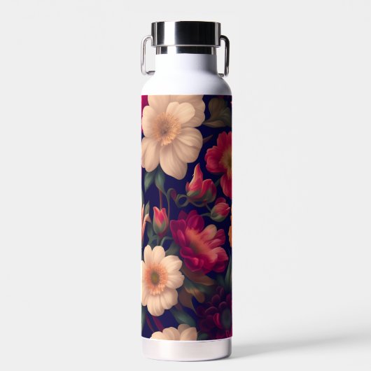 Een behang met een bloemmotief waterfles (Voorkant)