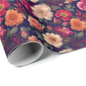 Een behang met een bloempatroon cadeaupapier (Rol Hoek)