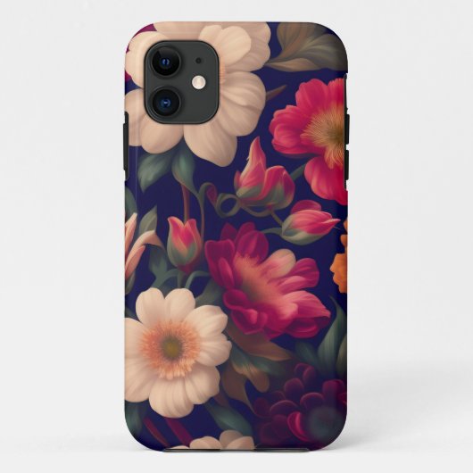Een behang met een bloempatroon Case-Mate iPhone case (Achterkant)