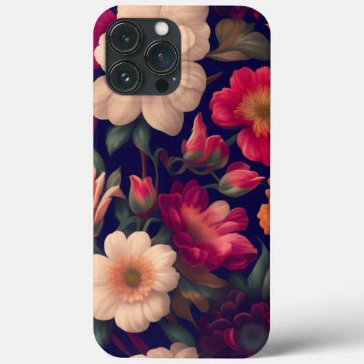 Een behang met een bloempatroon Case-Mate iPhone case (Achterkant)