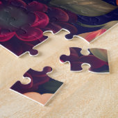 Een behang met een bloempatroon  legpuzzel (Zijkant)