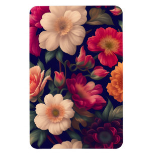 Een behang met een bloempatroon magneet