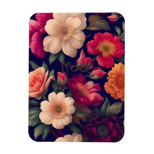 Een behang met een bloempatroon magneet (Verticaal)