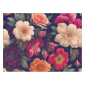 Een behang met een bloempatroon tafelkleed (Voorkant (Horizontaal))