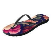 Een behang met een bloempatroon  teenslippers (Schuin)