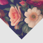 Een behang met een bloempatroon tissuepapier (Detail)