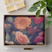Een behang met een bloempatroon tissuepapier (Geschenk)