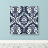 Een behang met florale design canvas afdruk (Insitu (Houten vloer))