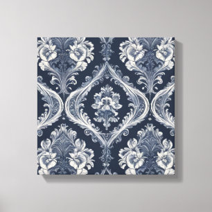 Een behang met florale design canvas afdruk