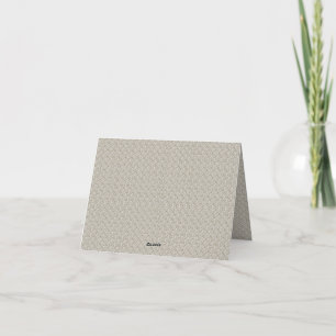 Een beige achtergrond met een patroon van kleine v bedankkaart