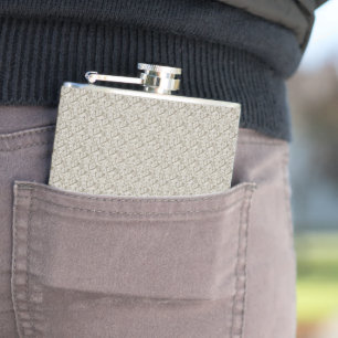 Een beige achtergrond met een patroon van kleine v heupfles