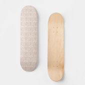 Een beige en wit behang met een patroon persoonlijk skateboard (Voorkant)