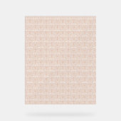 Een beige en wit geruit patroon op een witte achte acryl bord (Voorkant)