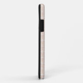 Een beige en wit geruit patroon op een witte achte Case-Mate iPhone case (Achterkant/rechts)
