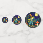 Een bekende paddenheks die 's nachts foerageert confetti (Achterkanten)