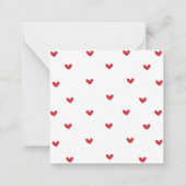 Een bekende rode hart Valentijn Notitiekaartje (Achterkant)