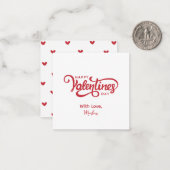 Een bekende rode hart Valentijn Notitiekaartje (Voorkant / Achterkant in situ)