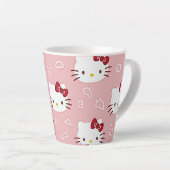 Een beker die een mooi kat uitdrukt latte mok (Rechterhoek)