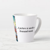 Een beker gemaakt met liefde en zorg latte mok (Rechterhoek)