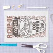 Een beker koffie voor je dag tissuepapier (Craft)
