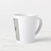 Een beker met vredesduif en Schrift Latte Mok (Rechterhoek)