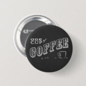 Eén beker van de Coffee Chalk Art Ronde Button 5,7 Cm (Voorkant /achterkant)