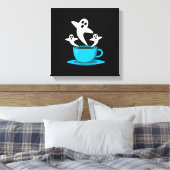 Een beker van een keukenkoffie canvas afdruk (Insitu (Slaapkamer))