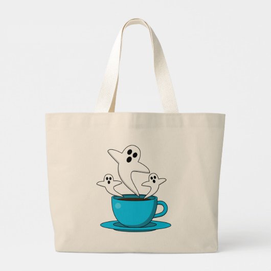 Een beker van een keukenkoffie grote tote bag (Achterkant)
